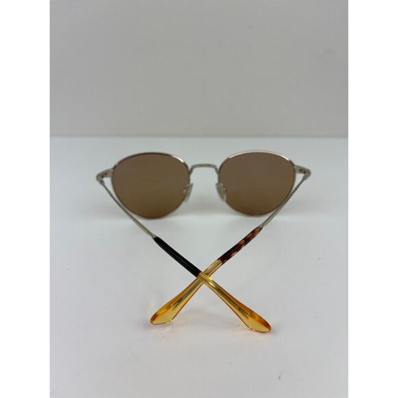 PERSOL Unisex PO2445S PO/2445/S 1084/53 Gold/Blue Fashion Round Sunglasses Mens main image 8